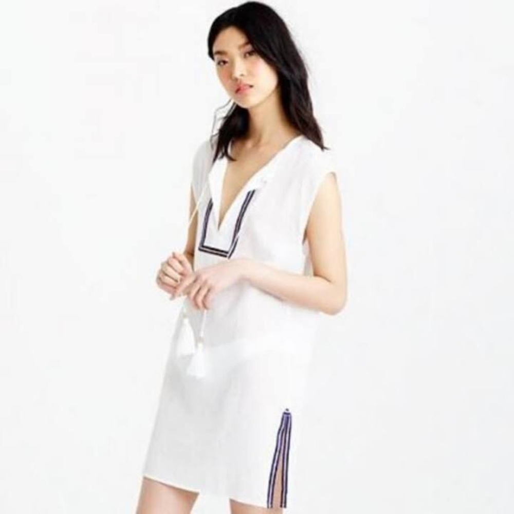 J. Crew Sleeveless tassel tunic size M